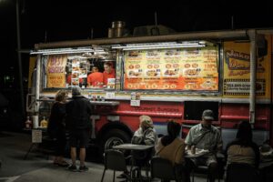 small business food truck in operation